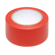 INCOM Safety Tape, 6 Mil Thick, 2"W x 108'L, Solid Red, 1 Roll