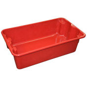 Molded Fiberglass Nest and Stack Tote 780208-5280 - 17-7/8" x10"-5/8" x 5" Red - Pkg Qty 10