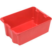 Molded Fiberglass Nest and Stack Tote 780608-5280 - 25-1/4" x 18" x10", Pkg Qty 5, Red - Pkg Qty 5