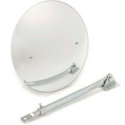 Wide Angle Convex Safety Acrylic Mirror, 12" Diameter, Indoor