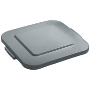 Rubbermaid Flat Lid For 40 Gallon Square Rubbermaid Brute Waste Receptacles - Gray