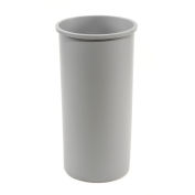Round Rubbermaid Waste Receptacle, 11 Gallon, Gray