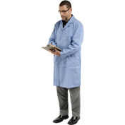 Superior Surgical 473-XL Microstatic ESD Lab Coat - Blue, XL, Unisex