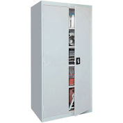 SANDUSKY LEE Standard-Industrial Storage Cabinets - 36x18x72" - 5 Shelves - Light gray