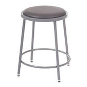 Big & Tall Vinyl Upholstered Shop Stool With Manual Height Adjustment Gray - Pkg Qty 2