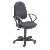Ergonomic Multifunctional Chair, Fabric Upholstery, Black