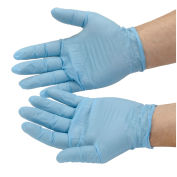 Disposable Powdered Nitrile Gloves, Medium, Blue, 100/Box