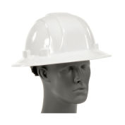 ERB™ Omega II Full Brim Hard Hat, 6-Point Ratchet Suspension, White, 19911