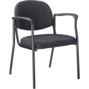 Contoured Chair With Arms, Fabric Upholstery, Black