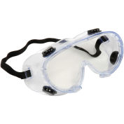 Chemical Splash Resistant Goggles - Anti-Fog, Clear Lens, Black Straps