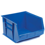 Hanging & Stacking Storage Bin, 16-1/2 x 18 x 11, Blue - Pkg Qty 3