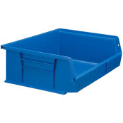 Quantum QUS245 Hanging & Stacking Storage Bin, 16-1/2 x 10-7/8 x 5 Blue - Pkg Qty 6