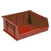 Quantum QUS245 Plastic Storage Bin, 16-1/2 x 10-7/8 x 5 Red - Pkg Qty 6