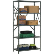 Global Industrial 5 Shelf, 18 Ga Open Steel Shelving Unit, 48"W x 18"D x 73"H, Gray