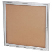 Ghent PA13636K-GLBL Ghent® One Door Bulletin Board - 36"W X 36"H