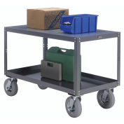 Portable Steel Table, 2 Shelves, 1200 Lb. Capacity, Unassembled, 48"L x 24"W x 33-1/2"H