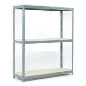 Wide Span Rack With 3 Shelves Wood Deck, 1100 Lb Capacity Per Level, 96"W x 48"D x 96"H