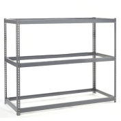 Wide Span Rack With 3 Shelves No Deck, 1200 Lb Capacity Per Level, 48"W x 36"D x 84"H