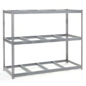 Wide Span Rack With 3 Shelves No Deck, 1100 Lb Capacity Per Level, 96"W x 48"D x 84"H