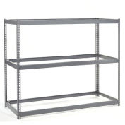 Wide Span Rack With 3 Shelves No Deck, 1200 Capacity Per Level, 48"W x 24"D x 96"H