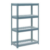 Boltless Extra Heavy Duty Shelving 36"W x 24"D x 60"H, 4 Shelves, Wire Deck