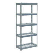 Global Industrial 5 Shelf, Extra HD Boltless Shelving, Starter, 48"W x 18"D x 96"H, Wire Deck
