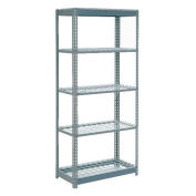 Boltless Heavy Duty Shelving 36"W x 12"D x 84"H, 5 Shelves, Wire Deck