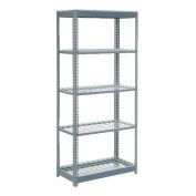 Boltless Heavy Duty Shelving 48"W x 18"D x 84"H, 5 Shelves, Wire Deck