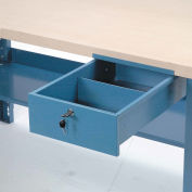 10-3/4"W x 18"D x 4-1/4"H Workbench Steel Drawer, Blue