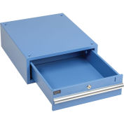 Global Industrial Steel Drawer W/ Cylinder Lock, 17-1/4"W x 20"D, Blue