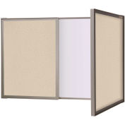 Ghent® VisuALL PC Dry Erase/Fabric Combination Board, Beige