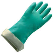 Flock Lined Large Nitrile Gloves, Green, Large, 18 mil, 1 Pair