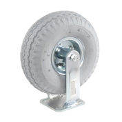10" Full Pneumatic Wheel, Rigid Plate Caster, 330 Lb. Capacity