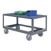 Portable Steel Table, 1 Shelf, 1200 Lb. Capacity, Unassembled, 36"L x 24"W x 33-1/2"H