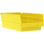 Akro-Mils 30130 Plastic Shelf Bin Nestable - 6-5/8"W x 11-5/8"D x 4"D Yellow - Pkg Qty 12