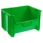 Plastic Hopper Bin, Green, 19-7/8x15-1/4x12-7/16 - Pkg Qty 3