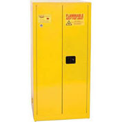 Eagle Paint/Ink Safety Cabinet with Manual Close Door, 96 Gallon, Yellow
