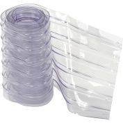 12" x 8' Scratch Resistant Ribbed Clear Strip for Strip Curtains - Pkg Qty 5