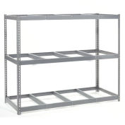 Wide Span Rack With 3 Shelves No Deck, 96"W x 48"D x 96"H, 1100 Lb Shelf Cap