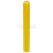 Ribbed Bollard Post Sleeve 8", Yellow