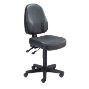 Global Industrial Operator Chair, Leather, Black