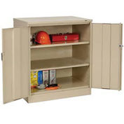 Tennsco Counter Height Industrial Storage Cabinet, 36x24x42 Sand