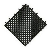 NoTrax Drainage Mat Interlocking Tile, 12" x 12" x 9/16", Black