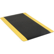 Apache Mills Diamond Plate Ergonomic Mat, 36"x60", Black/Yellow Border