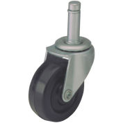 Algood Standard Series Chair Caster with Soft Rubber Wheel, S803-375SX1SR, 3/8"W x 1"H Stem