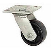 5" Hard Rubber Wheel, Medium Duty Swivel Plate Caster, 290 Lb. Capacity