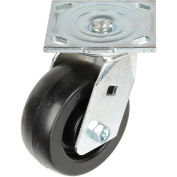 Faultless Swivel Plate Caster, 5" Polyolefin Wheel