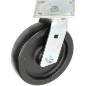 Faultless Swivel Plate Caster, 6" Polyolefin Wheel