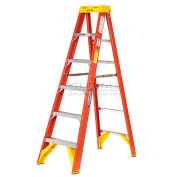 Werner 6206 6' Fiberglass Step Ladder w/ Plastic Tool Tray 300 lb. Cap