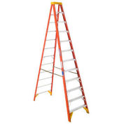 Werner 12' Fiberglass Step Ladder w/ Plastic Tool Tray 300 lb. Cap